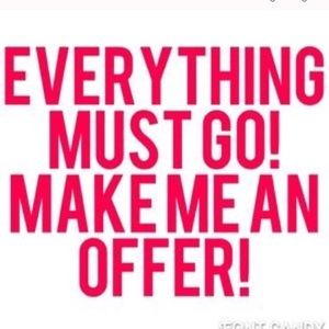 ALL items in my closet must go!